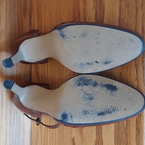 Naturalizer brown leather heels with ankle strap size 6 - Picture 7 of 8